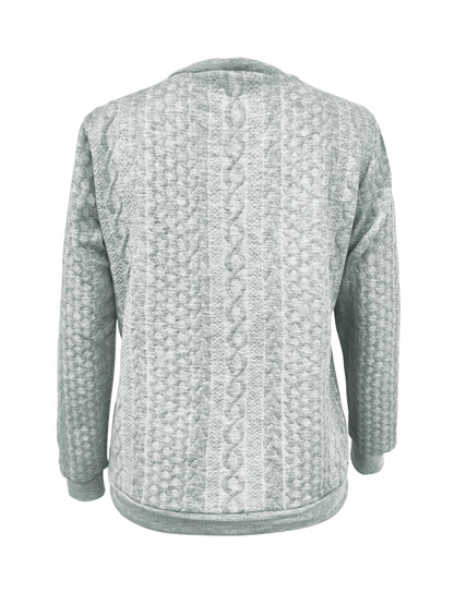 Karen - Casual Herfst Sweatshirt met Kwartrits voor Vrouwen