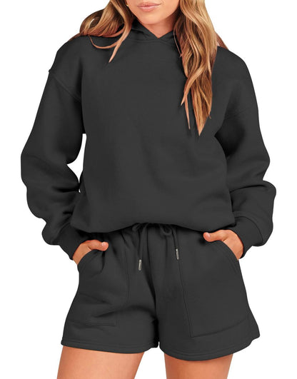 Georgina - Stijlvolle Hoodie en Shorts Set voor Vrouwen