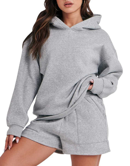 Georgina - Stijlvolle Hoodie en Shorts Set voor Vrouwen