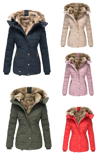 Justine™ | Luxueuze winterjas met bont en capuchon