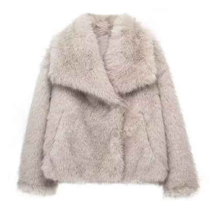 Griselda™ |  Winter Faux Bontjas Pluche Pluizig Damesjack