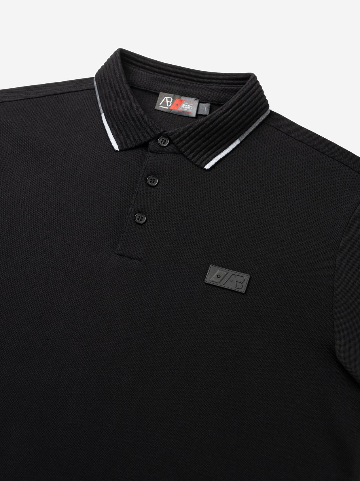 Triple Coloured Polo | Jet Black