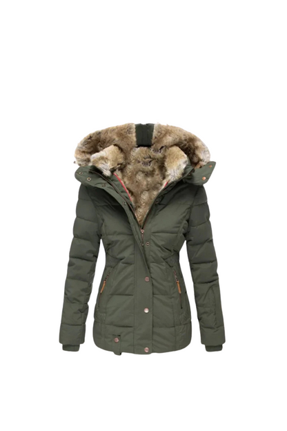 Justine™ | Luxueuze winterjas met bont en capuchon