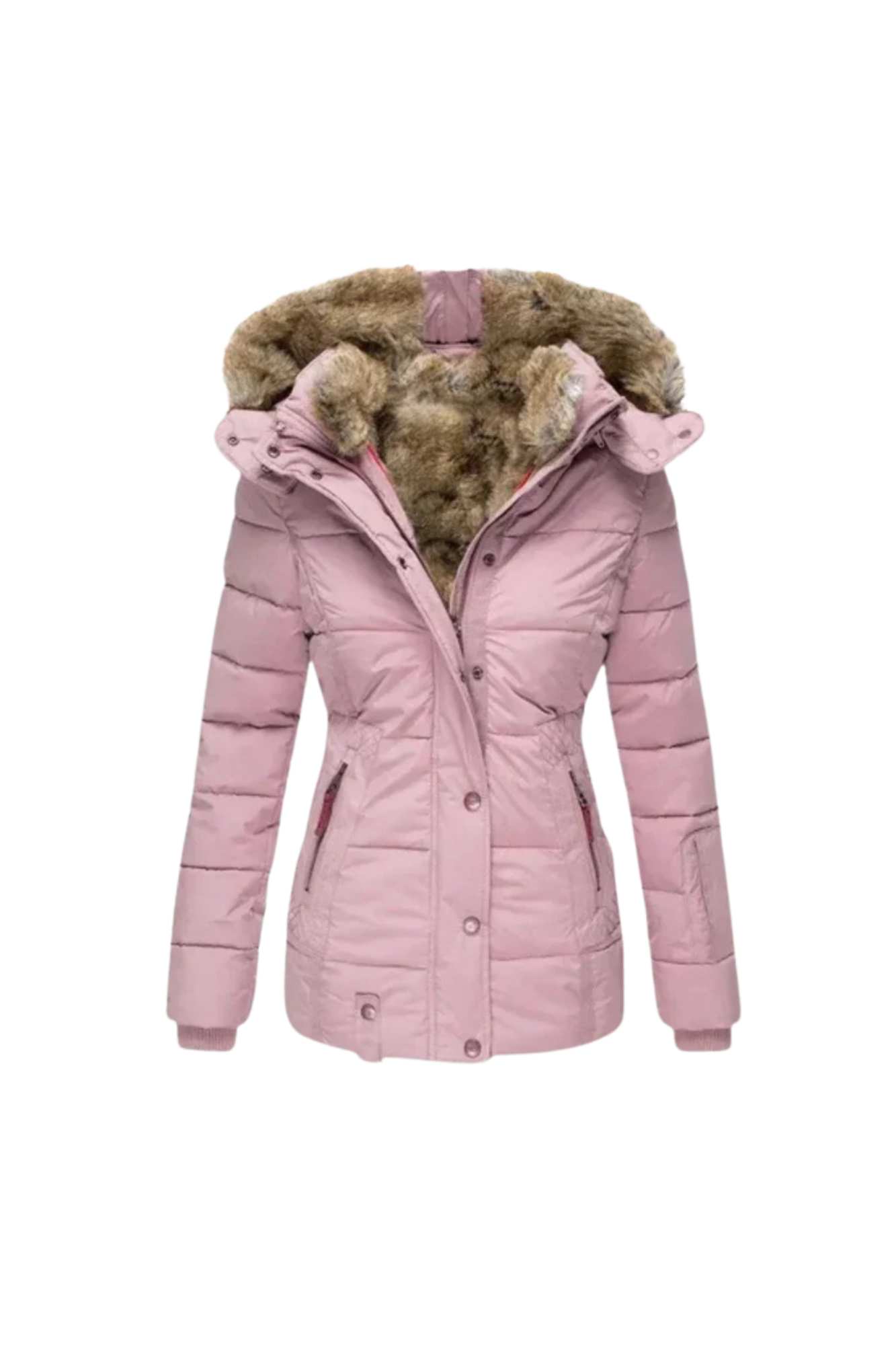 Justine™ | Luxueuze winterjas met bont en capuchon